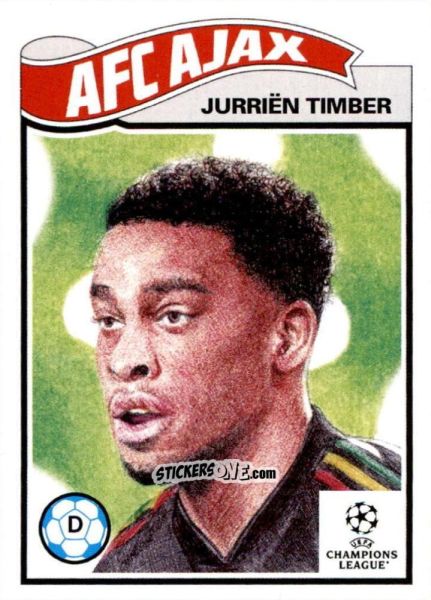 Sticker Jurrien Timber - Living Set Soccer 2022 n. 448 - Topps