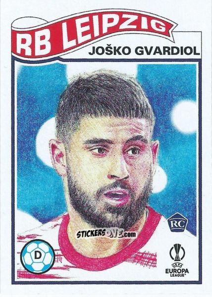 Figurina Josko Gvardiol - Living Set Soccer 2022 n. 458 - Topps