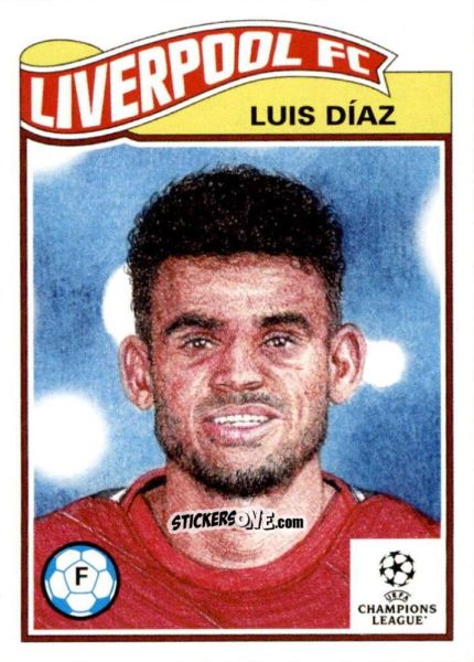 Sticker Luis Diaz - Living Set Soccer 2022 n. 491 - Topps