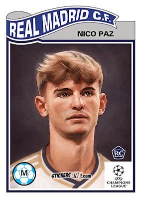 Sticker Nico Paz - Living Set Soccer 2023
 n. 633 - Topps