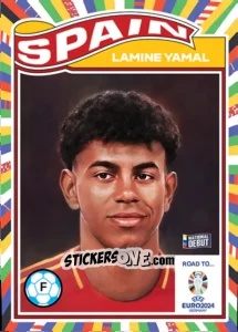 Sticker Lamine Yamal - Living Set Soccer Euro 2024
 n. 4 - Topps