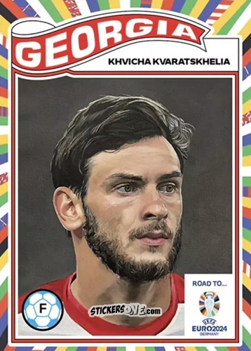 Cromo Khvicha Kvaratskhelia - Living Set Soccer Euro 2024
 n. 20 - Topps