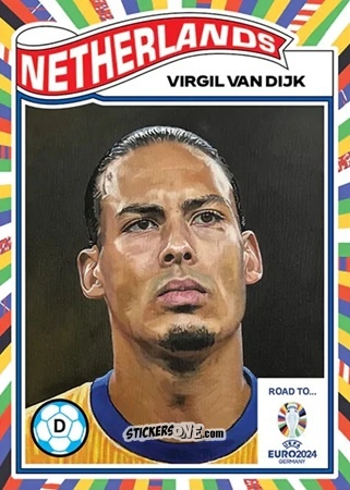 Cromo Virgil Van Dijk - Living Set Soccer Euro 2024
 n. 21 - Topps