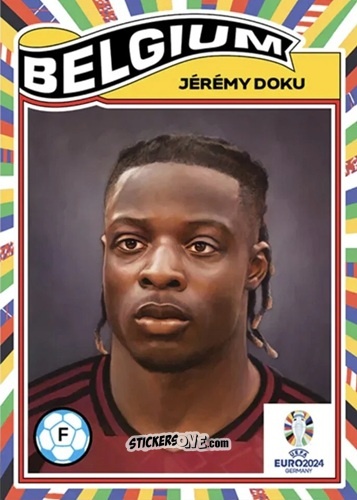 Figurina Jeremy Doku - Living Set Soccer Euro 2024
 n. 28 - Topps