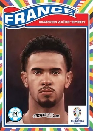 Cromo Warren Zaire-Emery - Living Set Soccer Euro 2024
 n. 34 - Topps