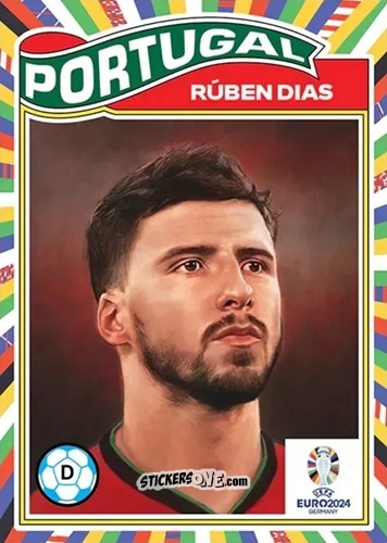 Cromo Ruben Dias - Living Set Soccer Euro 2024
 n. 36 - Topps