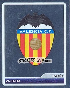 Cromo Valencia CF Logo - UEFA Champions League 2006-2007 - Panini
