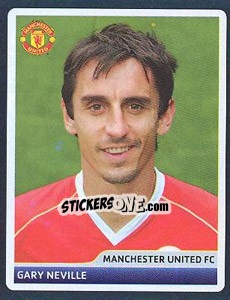 Sticker Gary Neville - UEFA Champions League 2006-2007 n. 58 - Panini