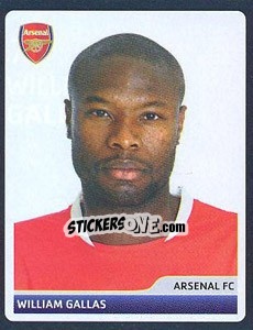 Sticker William Gallas - UEFA Champions League 2006-2007 n. 75 - Panini