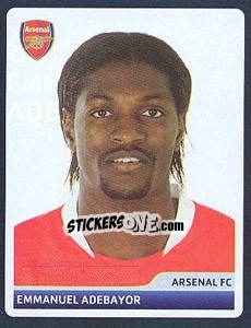 Cromo Emmanuel Adebayor - UEFA Champions League 2006-2007 - Panini