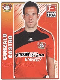 Sticker Gonzalo Castro - German Football Bundesliga 2009-2010 - Topps