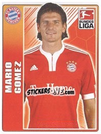 Sticker Mario Gomez - German Football Bundesliga 2009-2010 - Topps