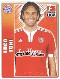 Sticker Luca Toni - German Football Bundesliga 2009-2010 - Topps