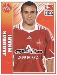 Sticker Jaouhar Mnari - German Football Bundesliga 2009-2010 - Topps