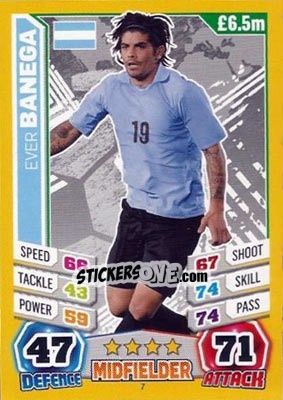 Figurina Ever Banega - Match Attax England 2014 - Topps