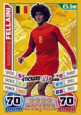 Sticker Marouane Fellaini - Match Attax England 2014 n. 23 - Topps