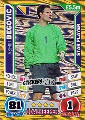 Sticker Asmir Begovic - Match Attax England 2014 - Topps