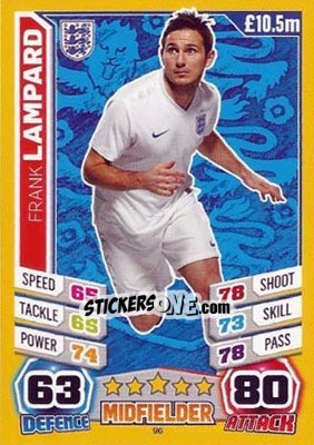 Sticker Frank Lampard - Match Attax England 2014 - Topps