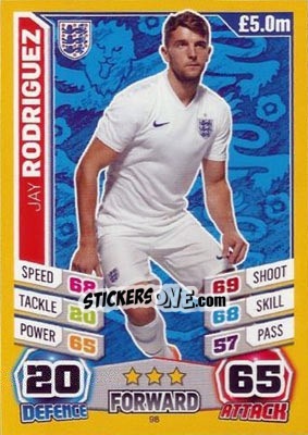 Sticker Jay Rodriguez - Match Attax England 2014 - Topps