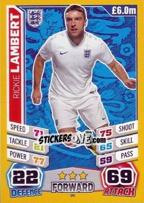 Sticker Rickie Lambert - Match Attax England 2014 - Topps