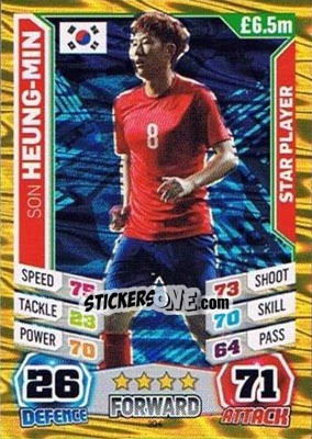 Sticker Son Heung-Min - Match Attax England 2014 - Topps