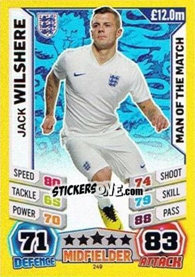 Sticker Jack Wilshere - Match Attax England 2014 n. 249 - Topps
