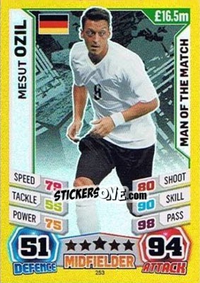 Sticker Mesut Ozil - Match Attax England 2014 n. 253 - Topps
