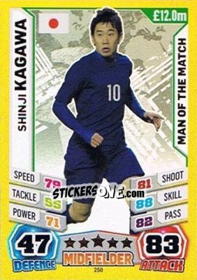 Sticker Shinji Kagawa - Match Attax England 2014 n. 258 - Topps