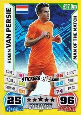 Sticker Robin van Persie - Match Attax England 2014 n. 260 - Topps