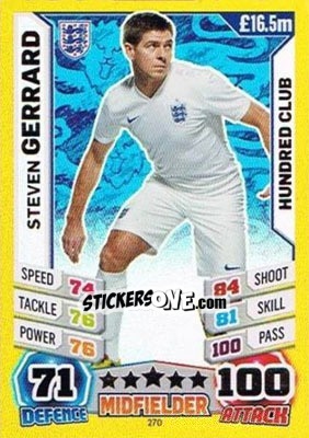 Figurina Steven Gerrard - Match Attax England 2014 - Topps