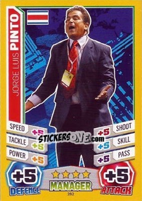 Sticker Jorge Luis Pinto - Match Attax England 2014 n. 282 - Topps