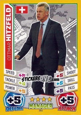 Sticker Ottmar Hitzfeld - Match Attax England 2014 - Topps