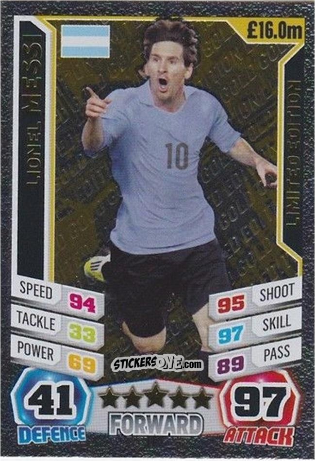 Sticker Lionel Messi - Match Attax England 2014 n. LE2g - Topps