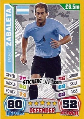 Sticker Pablo Zabaleta - Match Attax England 2014 - Topps