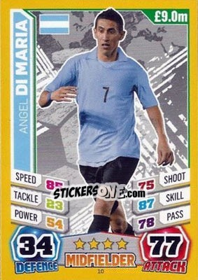 Figurina Angel di Maria - Match Attax England 2014 - Topps