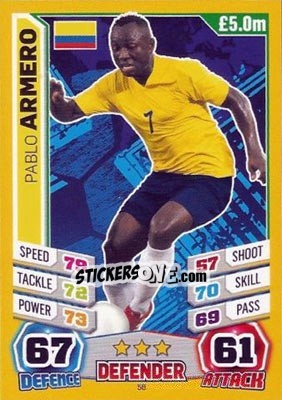 Sticker Pablo Armero - Match Attax England 2014 - Topps