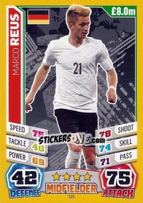 Sticker Marco Reus - Match Attax England 2014 n. 121 - Topps