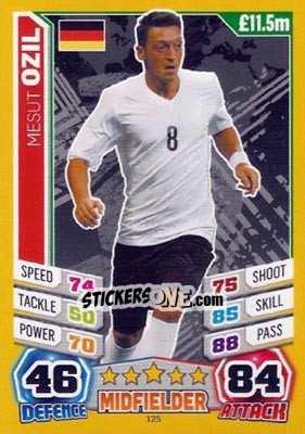 Sticker Mesut Ozil - Match Attax England 2014 n. 125 - Topps