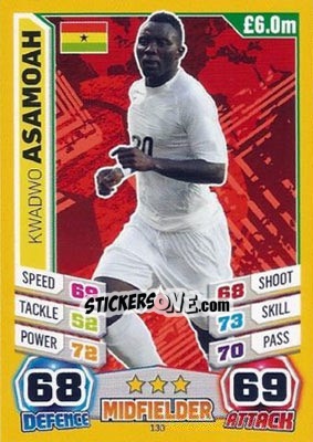 Sticker Kwadwo Asamoah - Match Attax England 2014 n. 130 - Topps