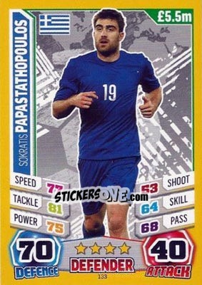 Sticker Sokratis Papastathopoulos - Match Attax England 2014 - Topps