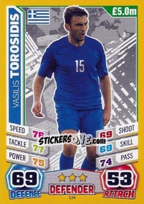 Sticker Vasilis Torosidis - Match Attax England 2014 - Topps