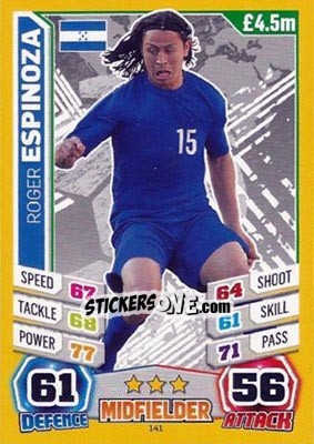 Cromo Roger Espinoza - Match Attax England 2014 - Topps