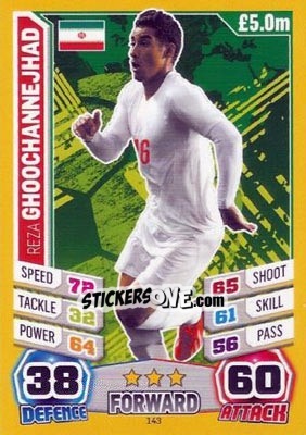 Sticker Reza Ghoochannejhad - Match Attax England 2014 - Topps