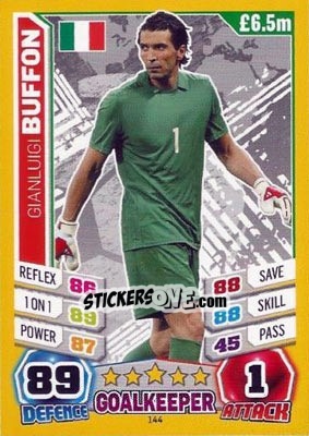 Sticker Gianluigi Buffon - Match Attax England 2014 n. 144 - Topps