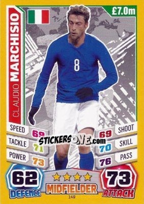 Sticker Claudio Marchisio - Match Attax England 2014 - Topps