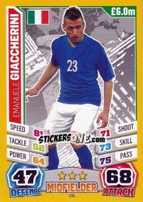 Sticker Emanuele Giaccherini - Match Attax England 2014 - Topps