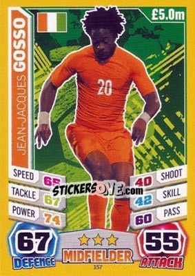 Figurina Jean-Jacques Gosso - Match Attax England 2014 - Topps