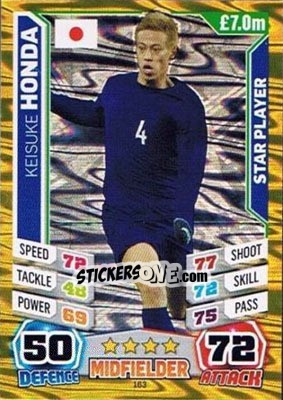 Sticker Keisuke Honda - Match Attax England 2014 - Topps