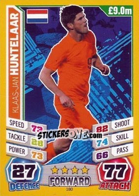 Sticker Klaas-Jan Huntelaar - Match Attax England 2014 n. 180 - Topps