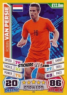 Sticker Robin van Persie - Match Attax England 2014 n. 181 - Topps